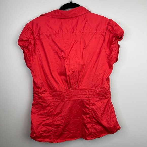 Banana‎ republic red/orange blouse size 10 - Picture 6 of 6